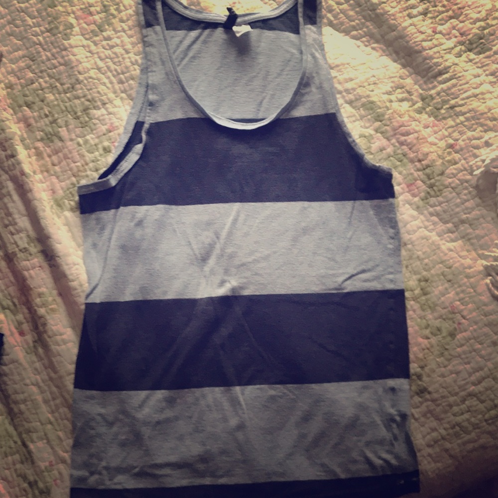 Divided Blue stripped tank
